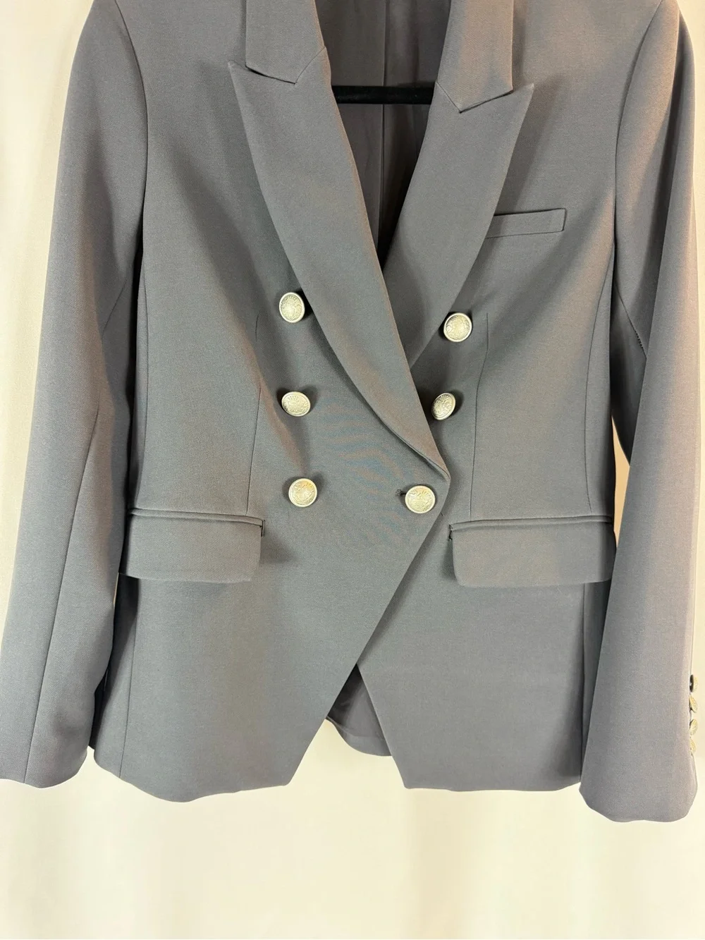 Express Women's Double-Breasted Blazer in Gray with Decorative Buttons size: S - Picture 4 of 14